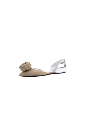 Dorsay Rose N'Roll Ballerina Flat - Beige / Silver