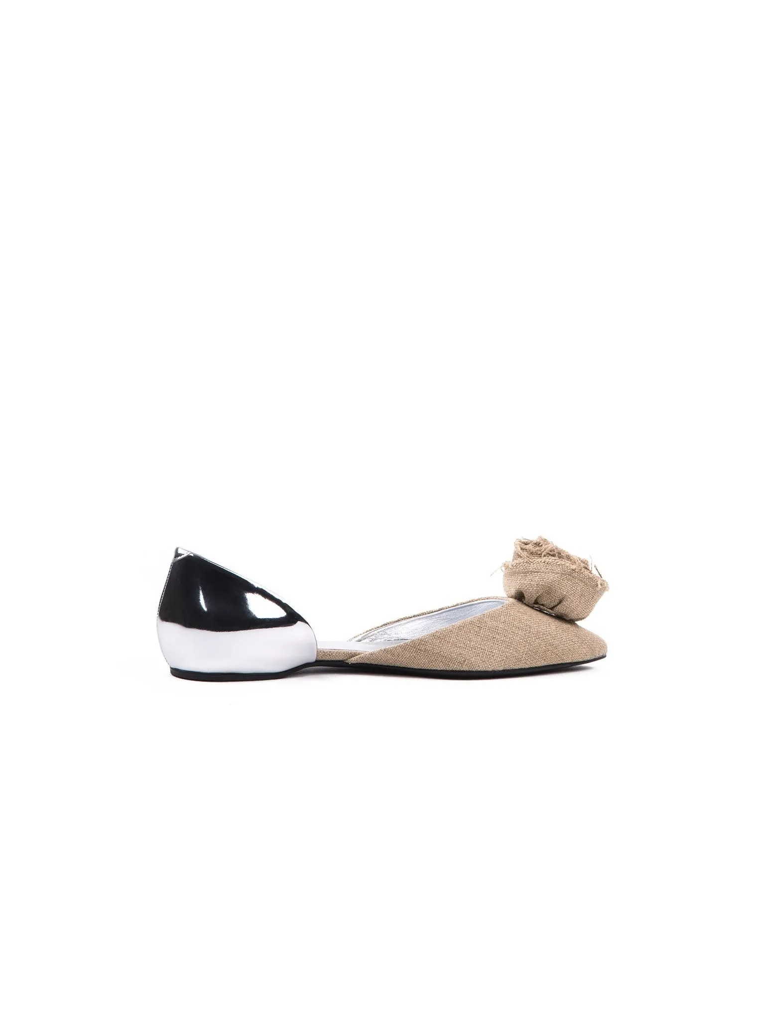 Dorsay Rose N'Roll Ballerina Flat - Beige / Silver