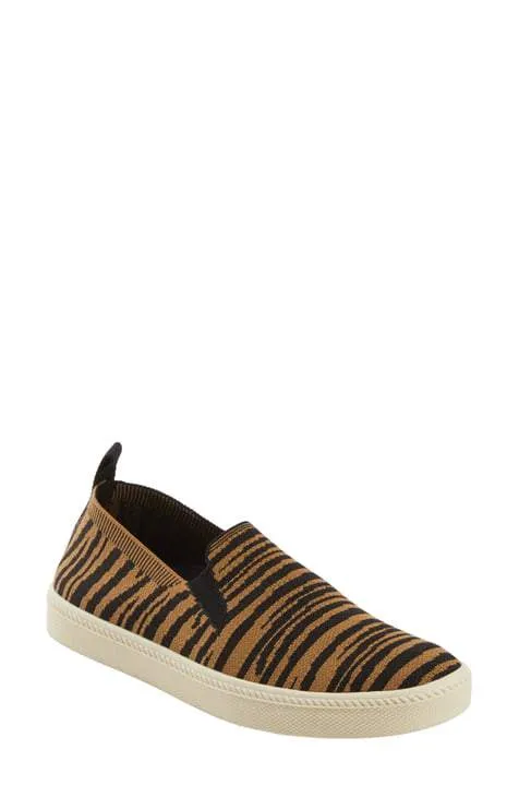 Earth Women's Zen Spree Slip On Sneakers- Zebra