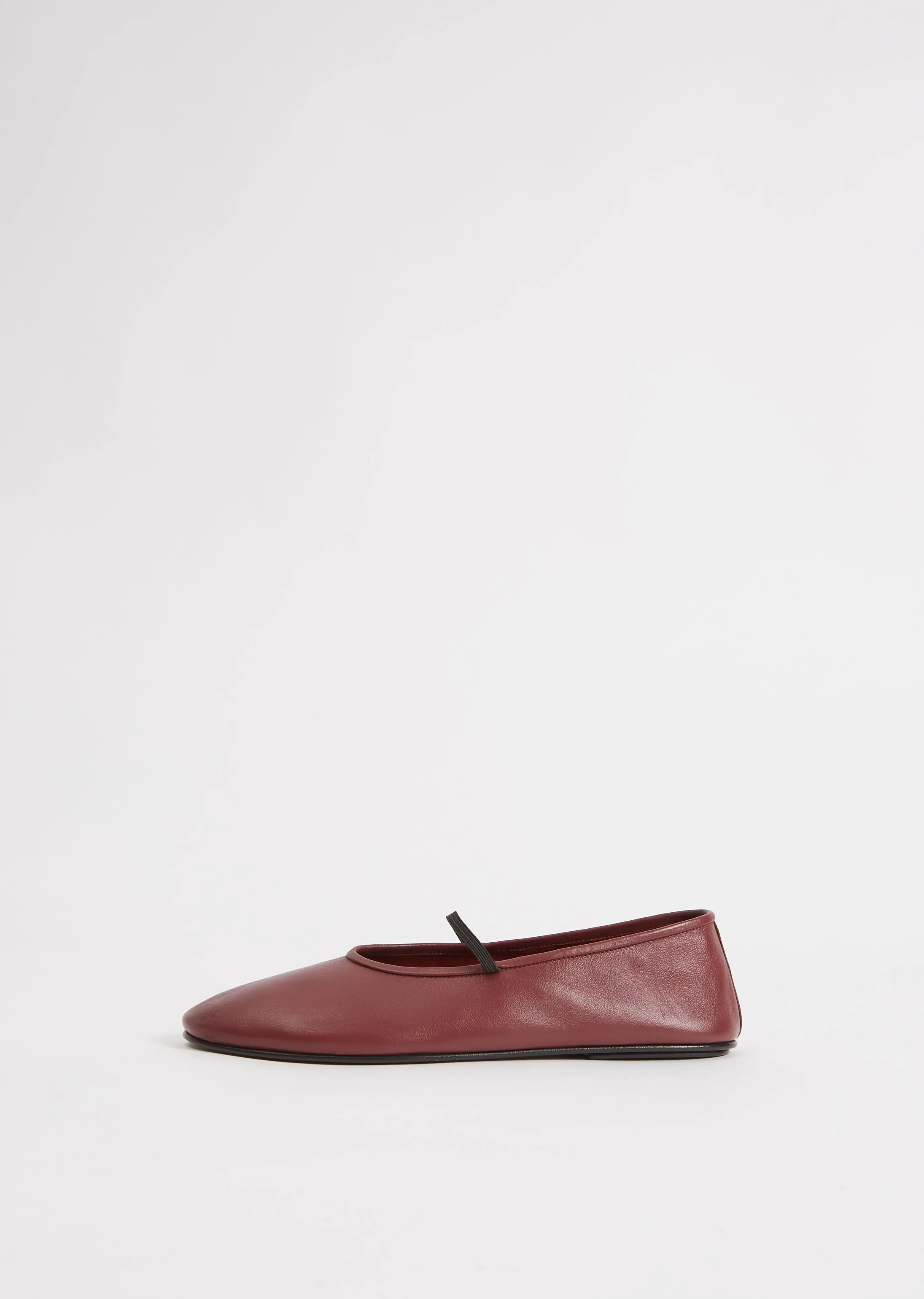 Elastic Ballet Flat — Garnet