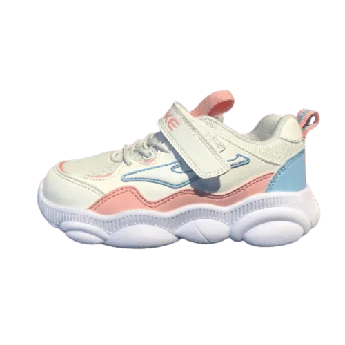 Erke Jogging Shoes Kids-Girls Running Cream White/Pink 64120120067-003