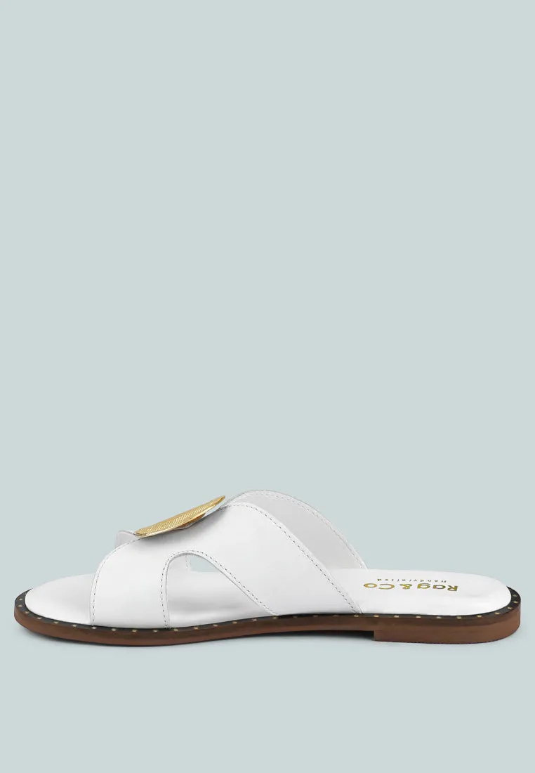 Eudora Buckle Embllished Slip Ons