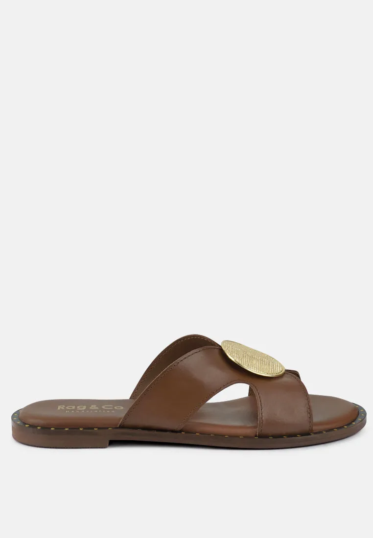 Eudora Buckle Embllished Slip Ons