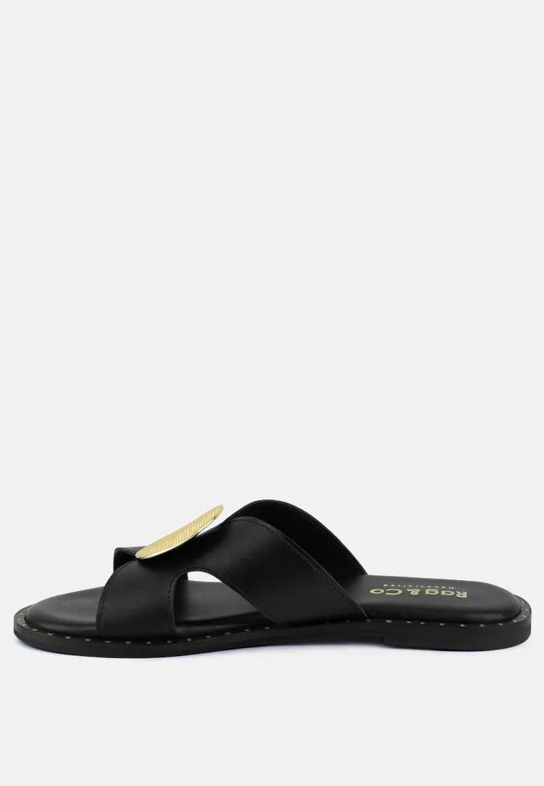 Eudora Buckle Embllished Slip Ons