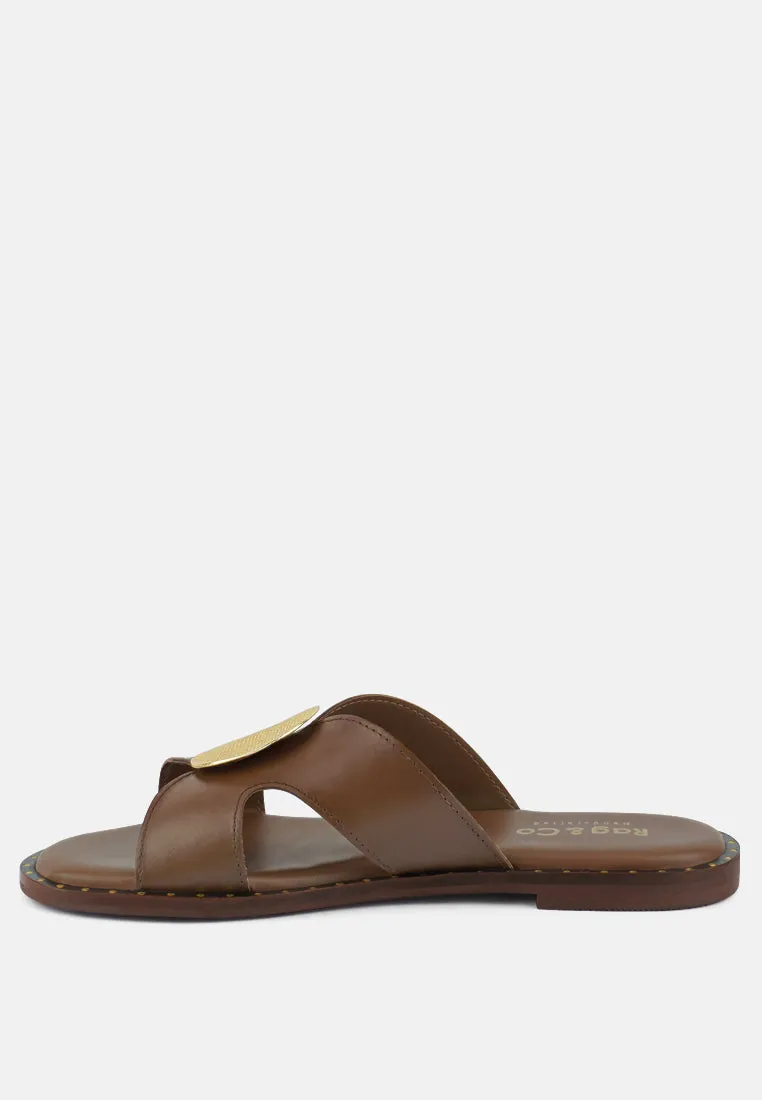 Eudora Buckle Embllished Slip Ons