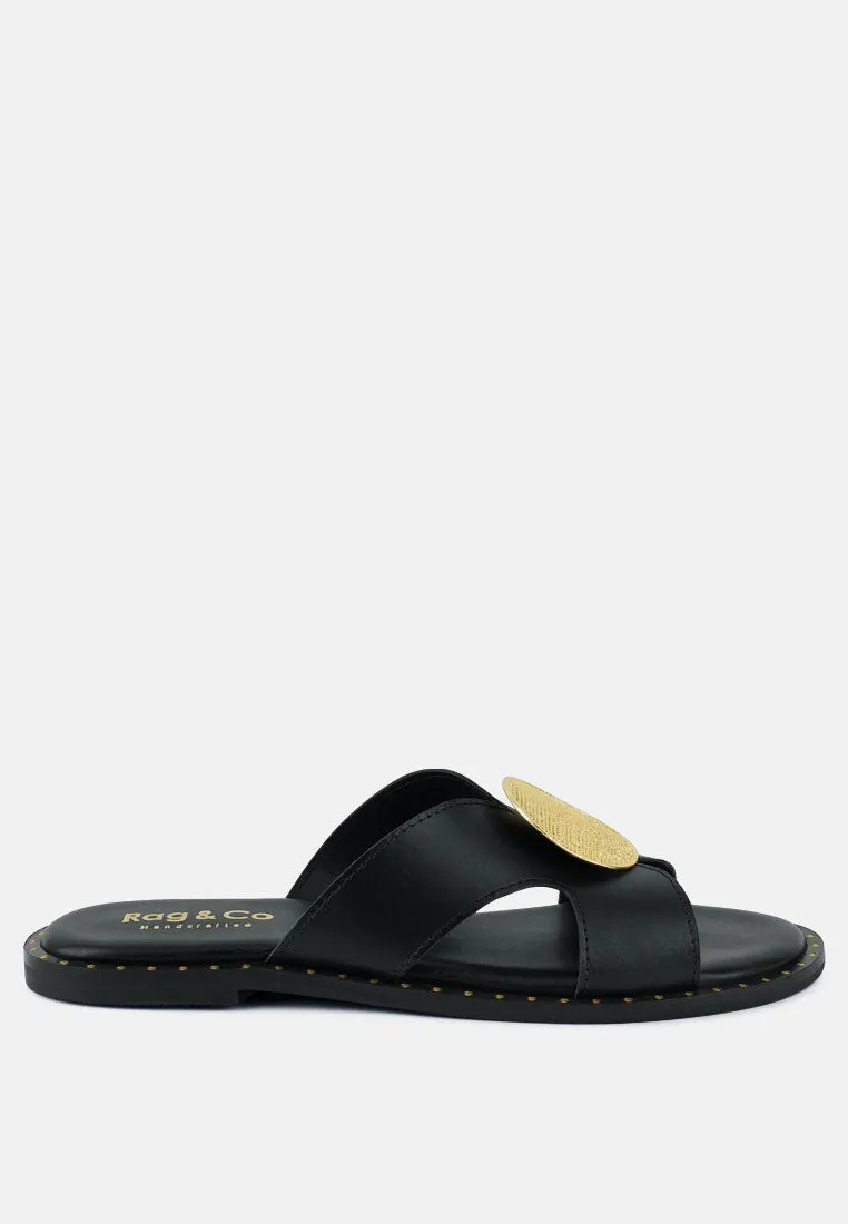 Eudora Buckle Embllished Slip Ons