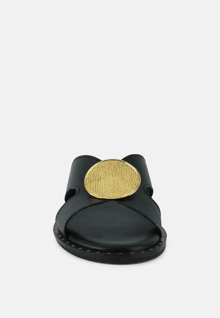 Eudora Buckle Embllished Slip Ons