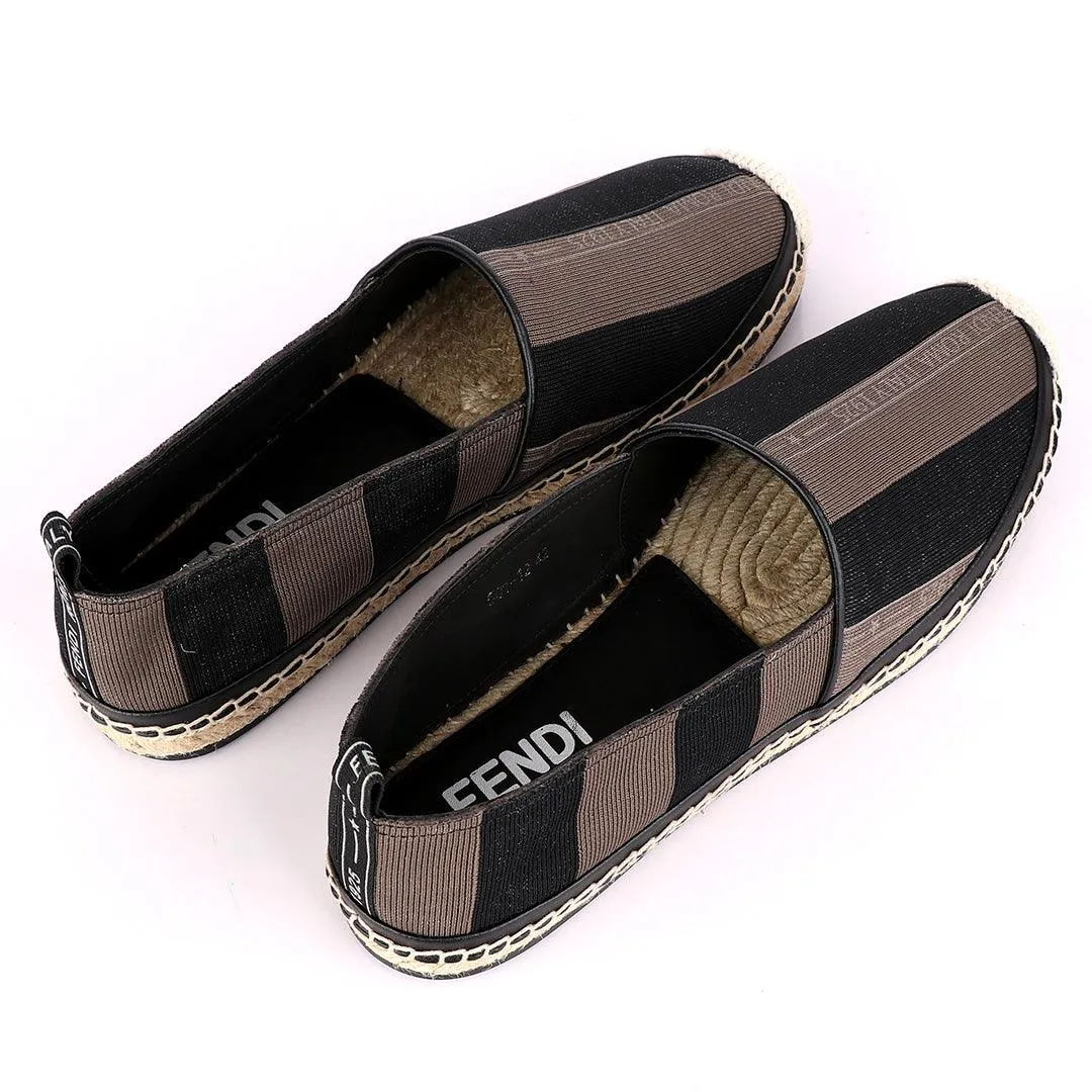 Fendi Roma CowHide Green Black Shoe