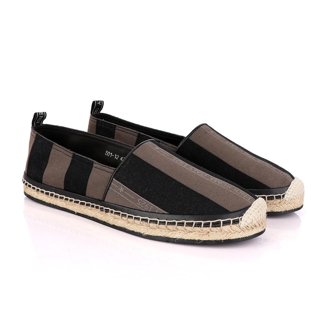 Fendi Roma CowHide Green Black Shoe