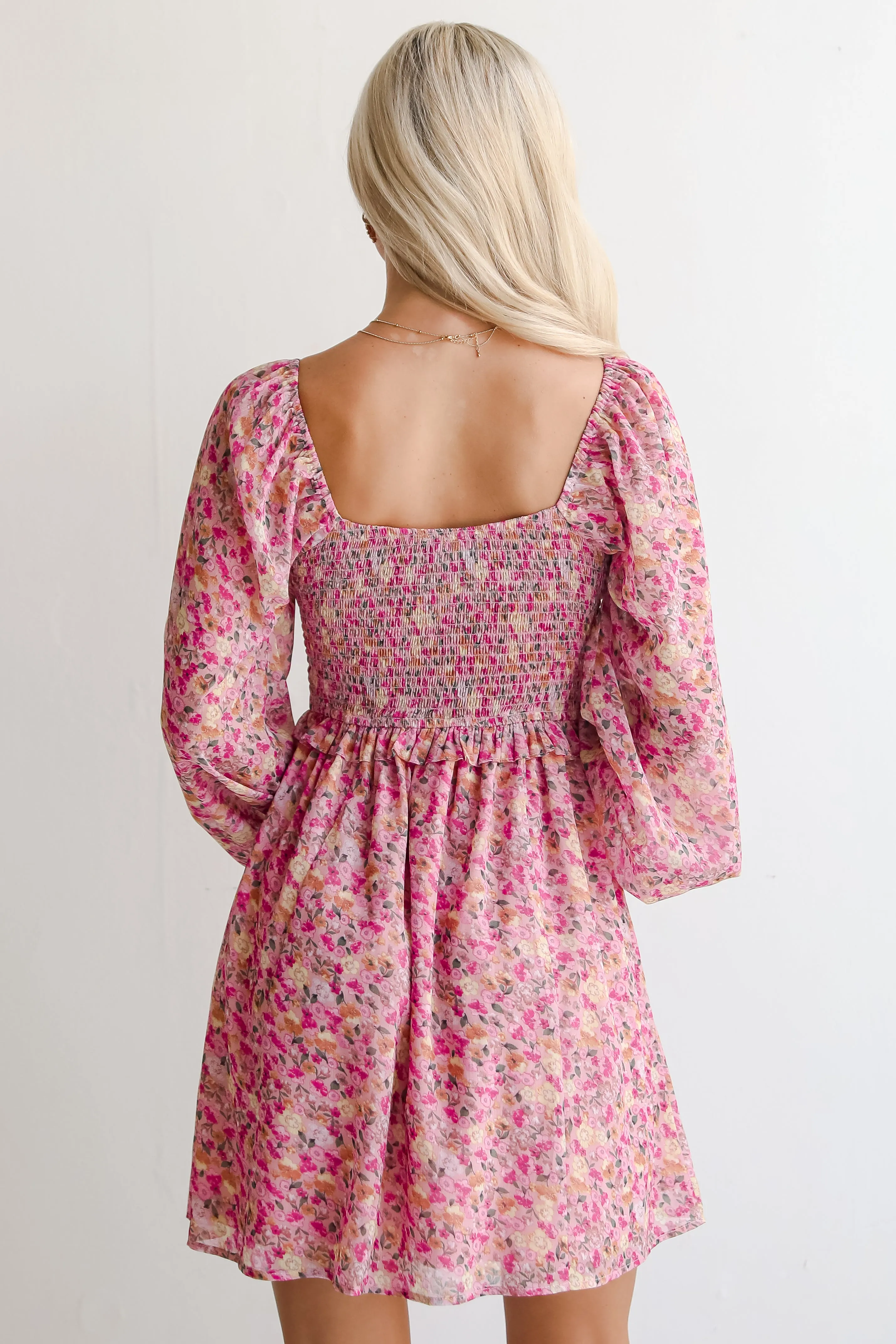 FINAL SALE - Posh Option Blush Floral Mini Dress