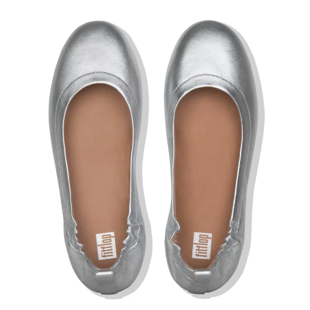 FitFlop Allegro Ballet Flats Silver