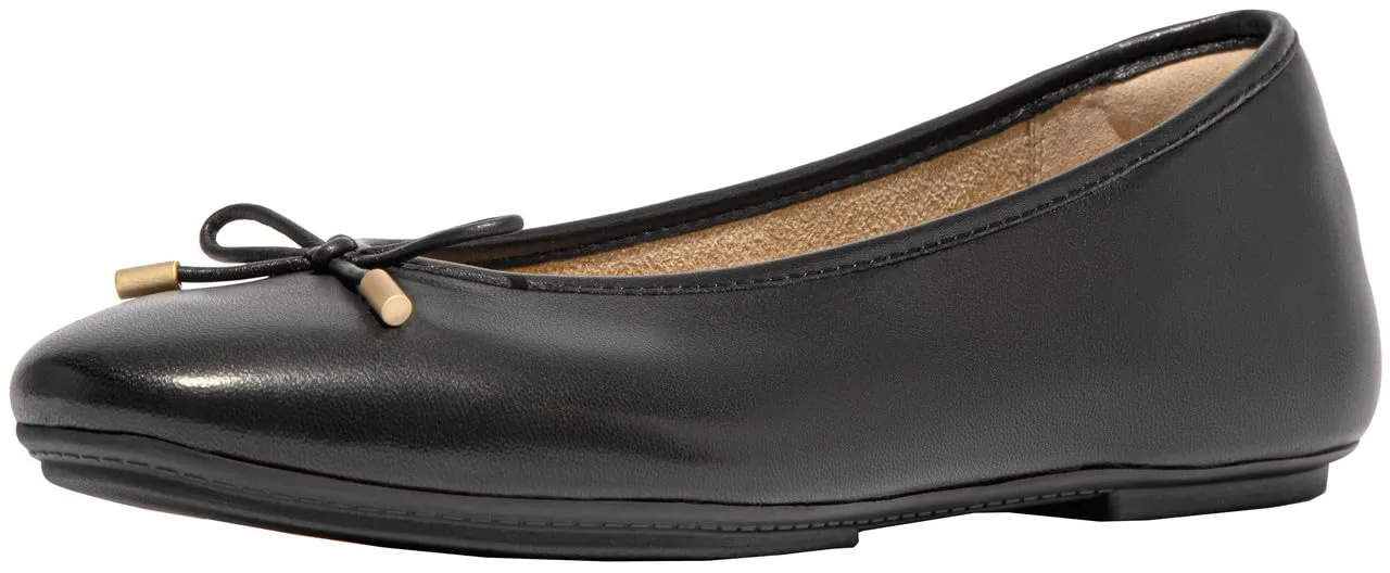 FitFlop Women's Delicato Bow Soft Leather Ballerinas Ballet Flat, Black