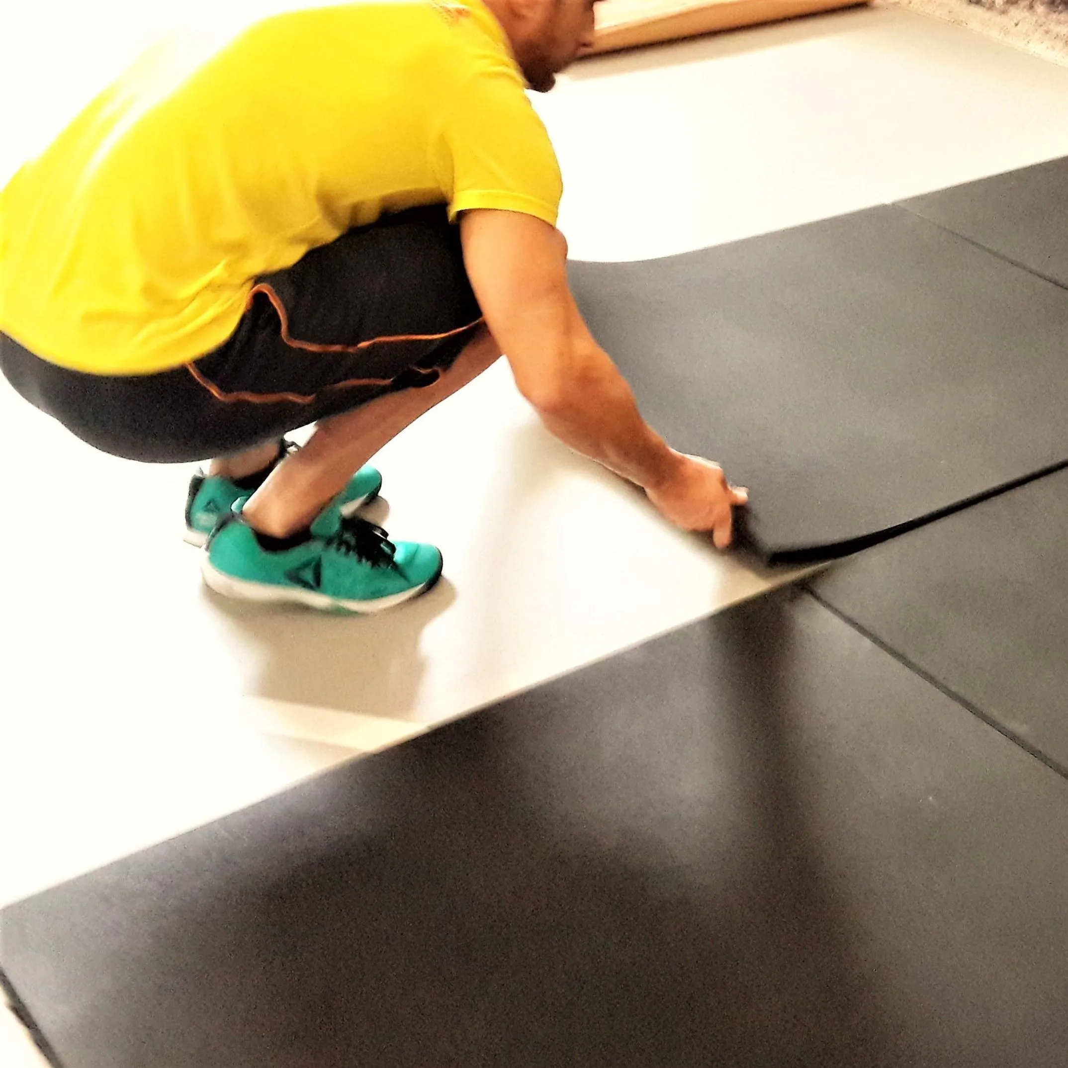 Flatline Pro Black Rubber Gym Flooring 1m x 1m x 30mm Cannons UK