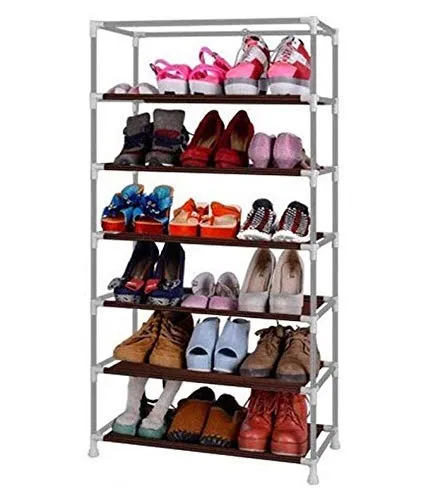 Folding Shoes Rack 6 Tiers With Cover (Blue)