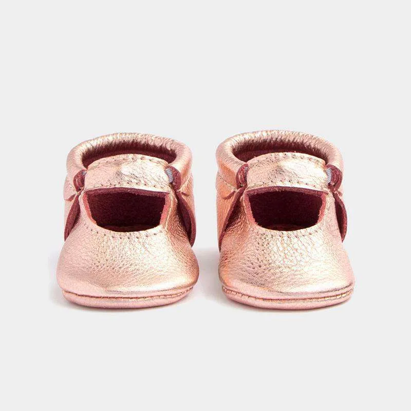 Freshly Picked | Ballet Flat Moccs ~ Rose Gold Size 4