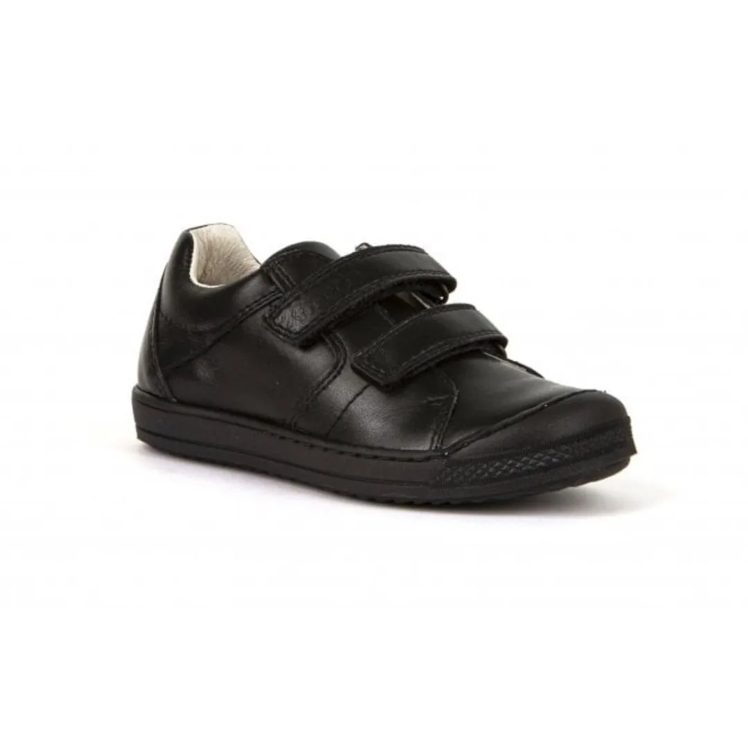 Froddo: Luka Velcro School Shoes - Black Leather