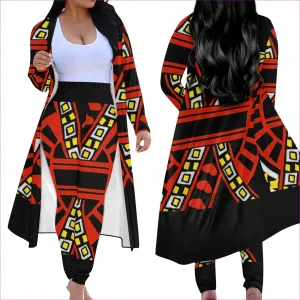 Full Deck Womens Long Sleeve Cardigan and Leggings 2pcs