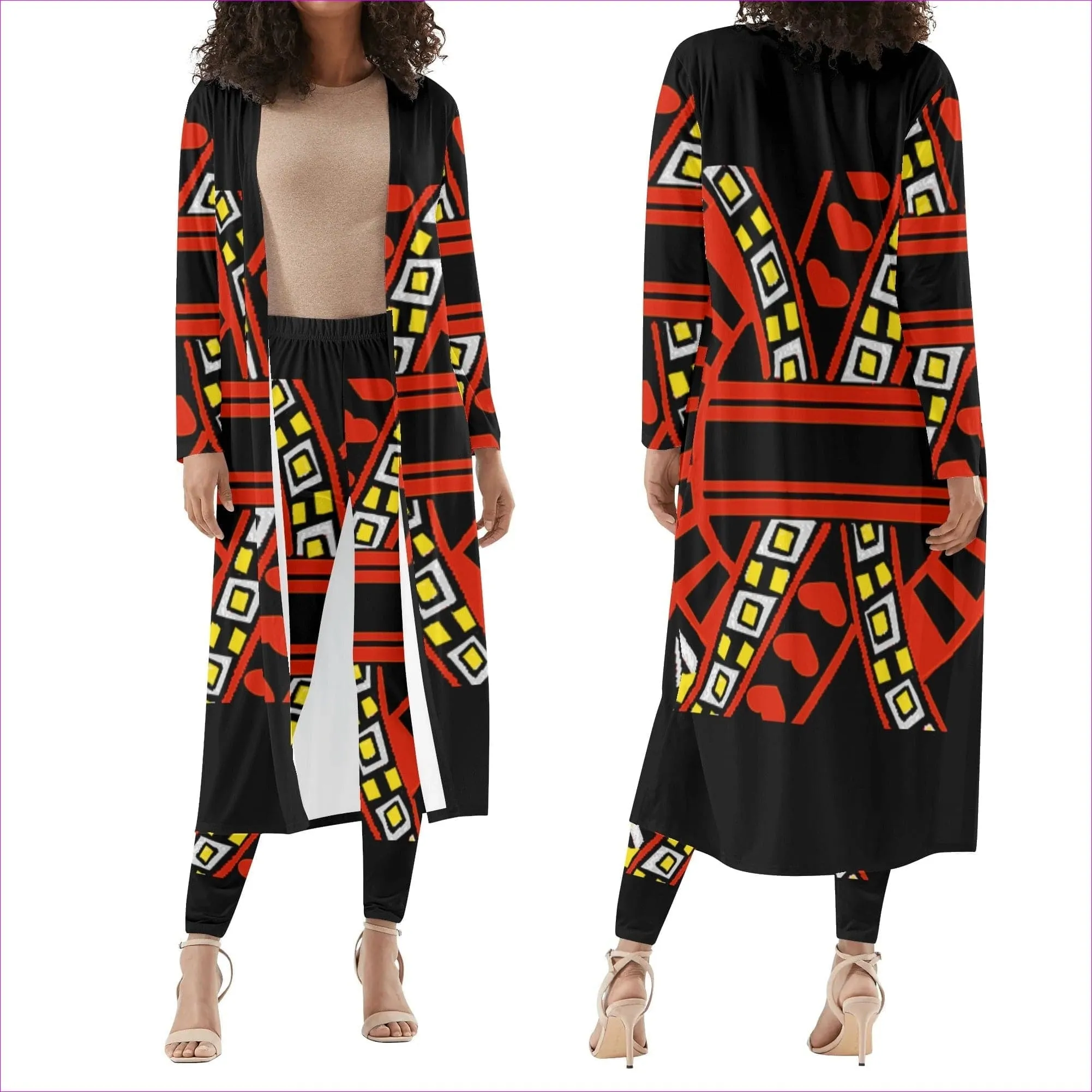 Full Deck Womens Long Sleeve Cardigan and Leggings 2pcs