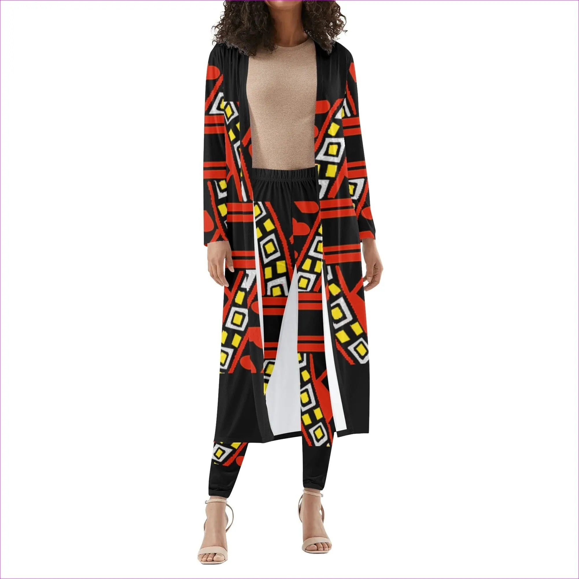 Full Deck Womens Long Sleeve Cardigan and Leggings 2pcs