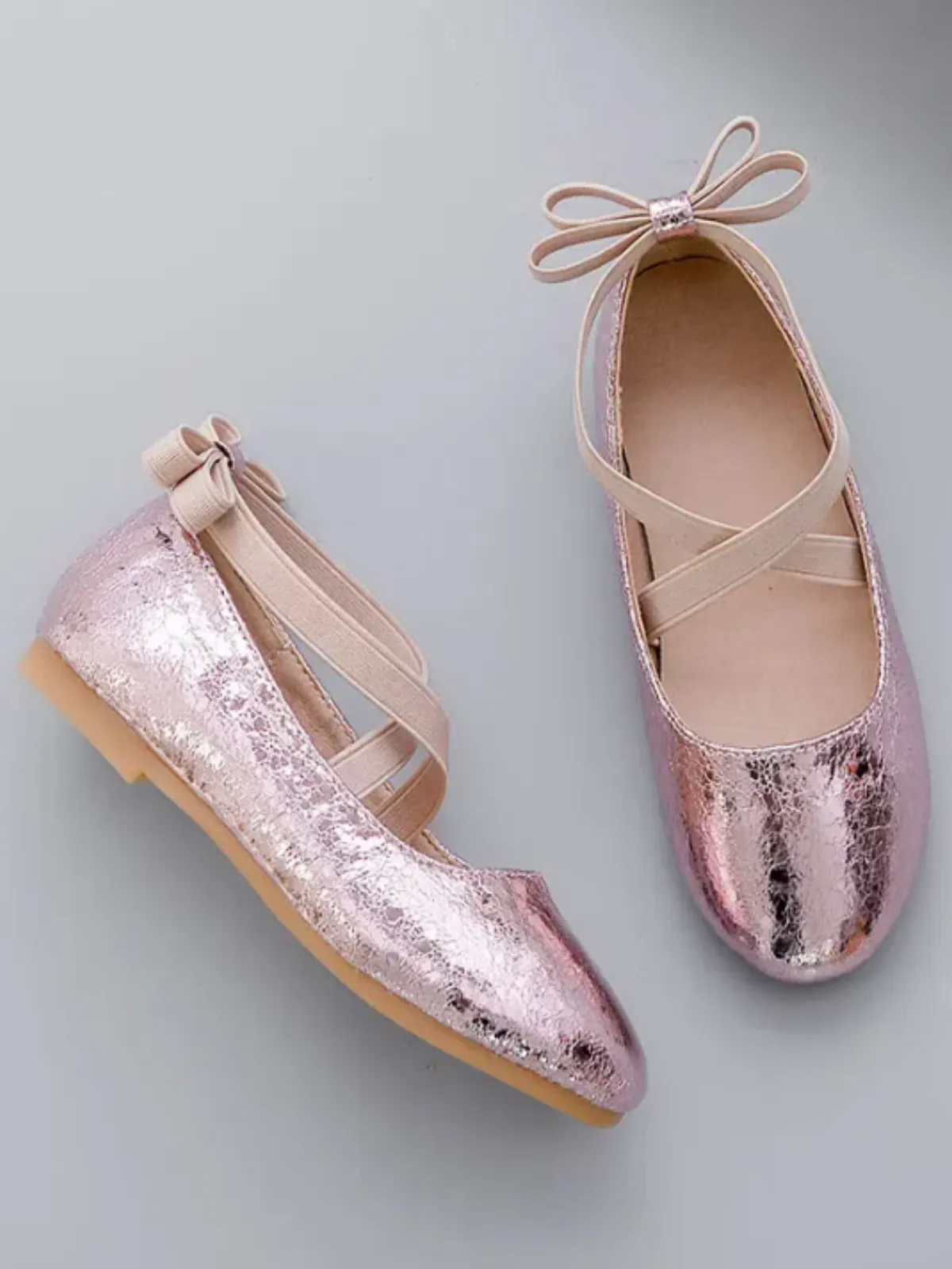 Girls Elegant Bow-Tie Ballet Flats by Liv and Mia