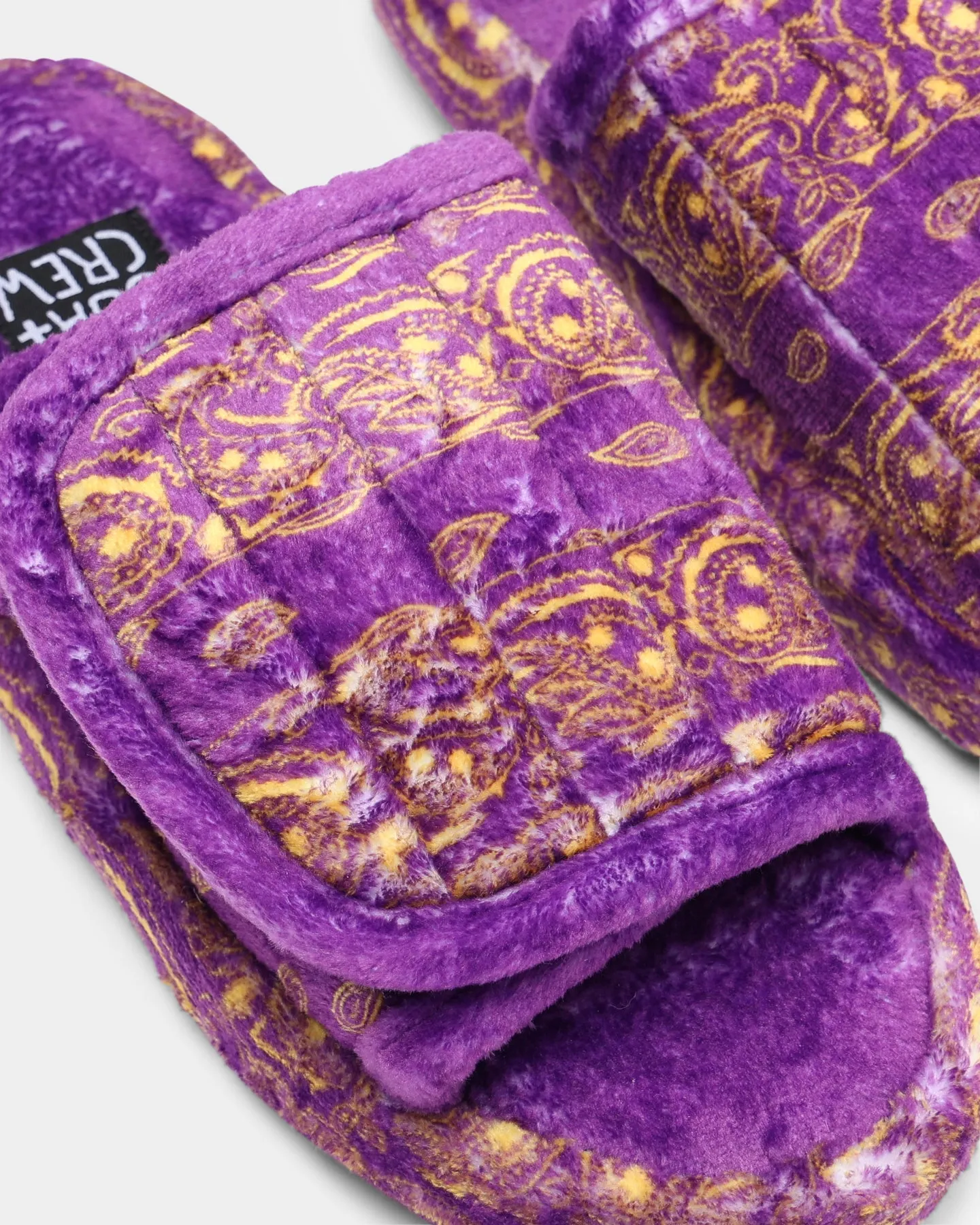 Goat Crew Velcro Paisley Bandana Slipper Purple/Yellow