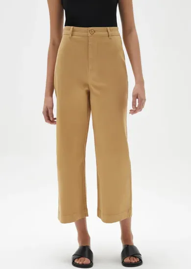 Hana Twill Pant Biscuit