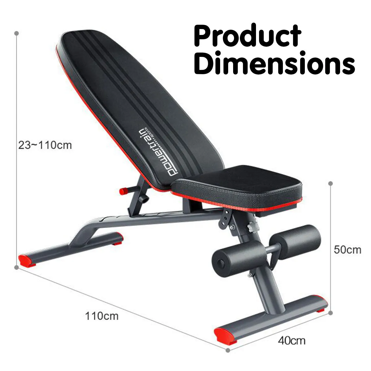 Heavy Duty Adjustable Incline-Decline Gym Bench 250KG Load PowerTrain