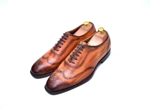 Hoskin - Caramel Patina Oxford Shoes