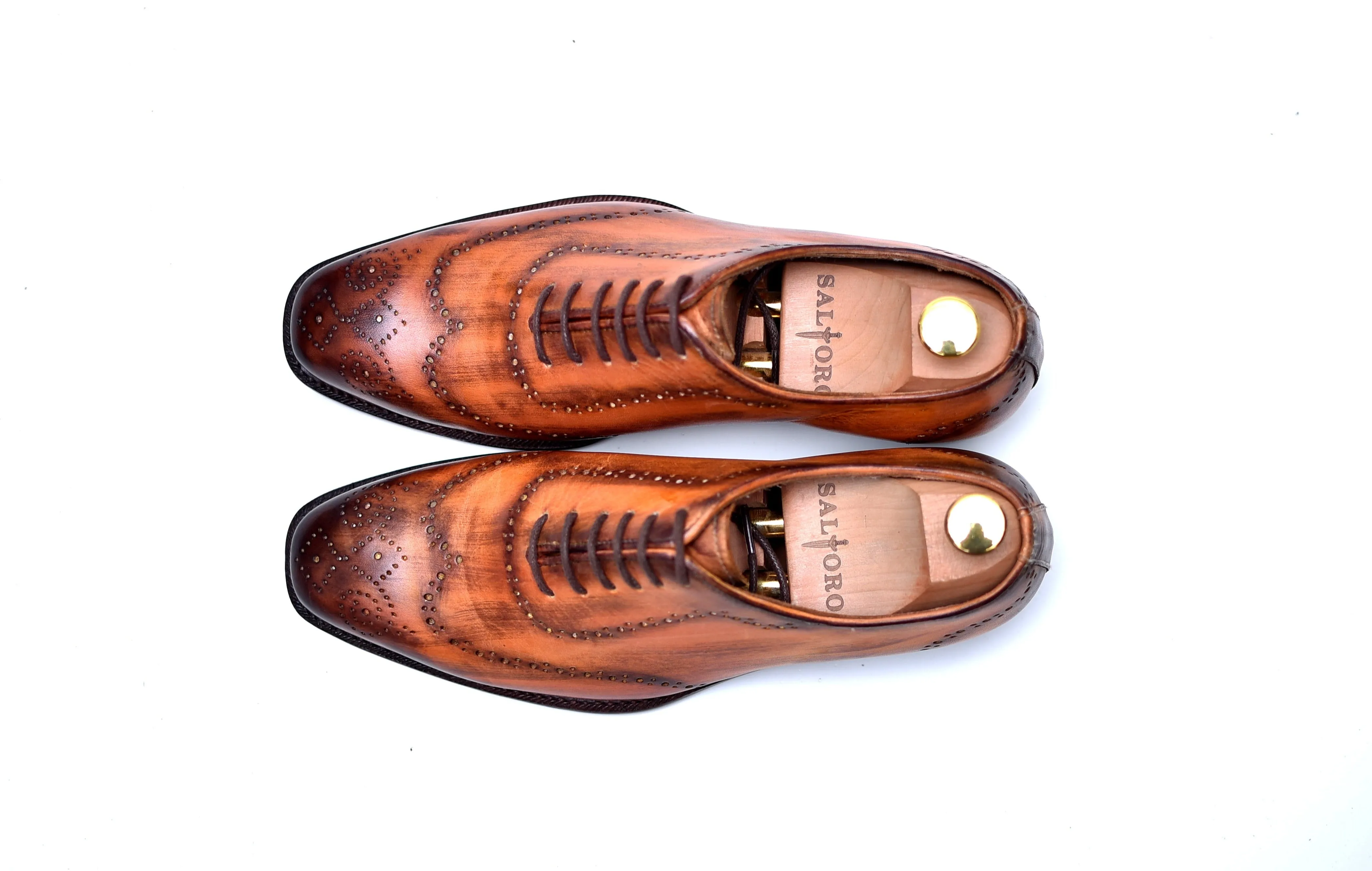 Hoskin - Caramel Patina Oxford Shoes