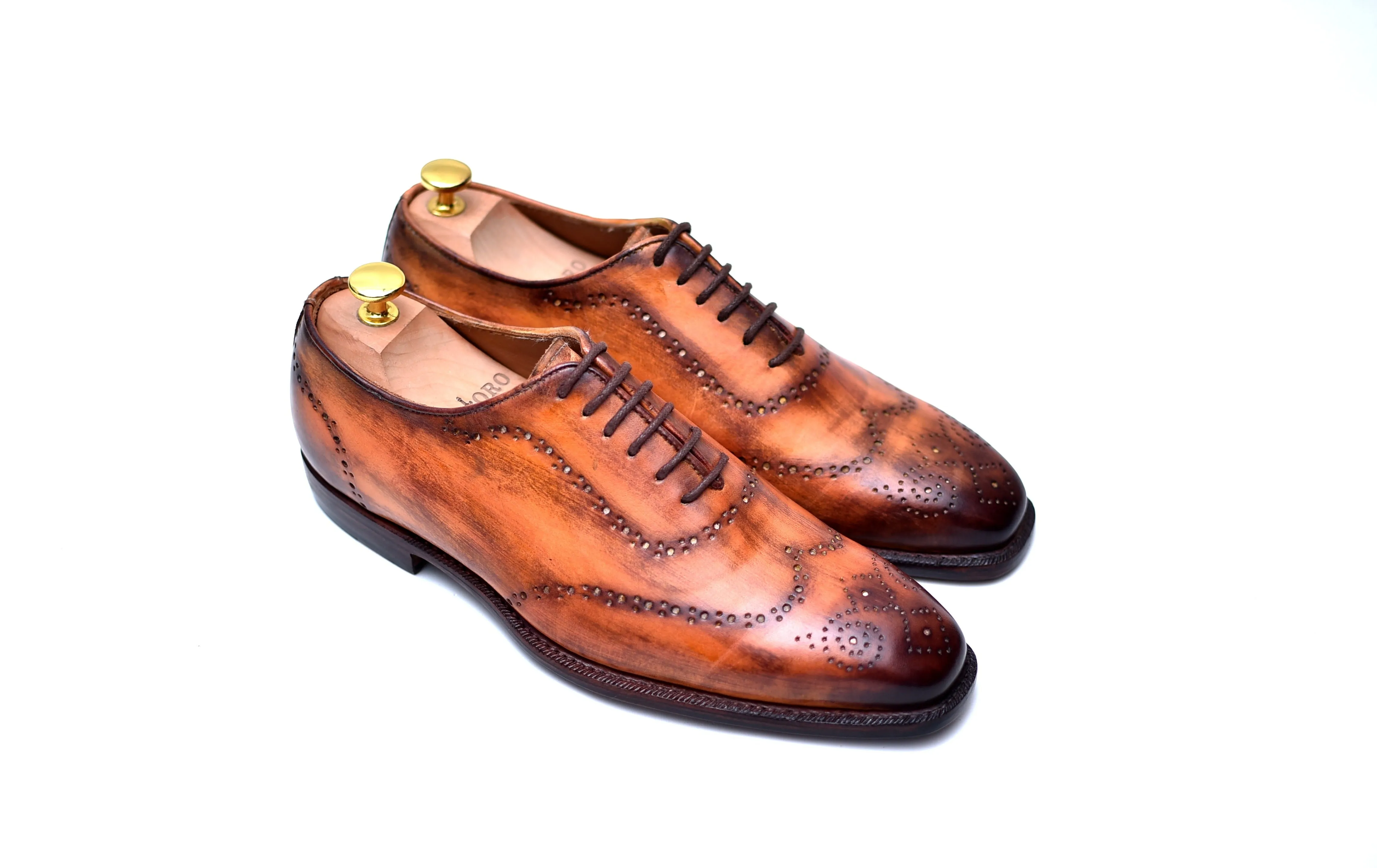 Hoskin - Caramel Patina Oxford Shoes