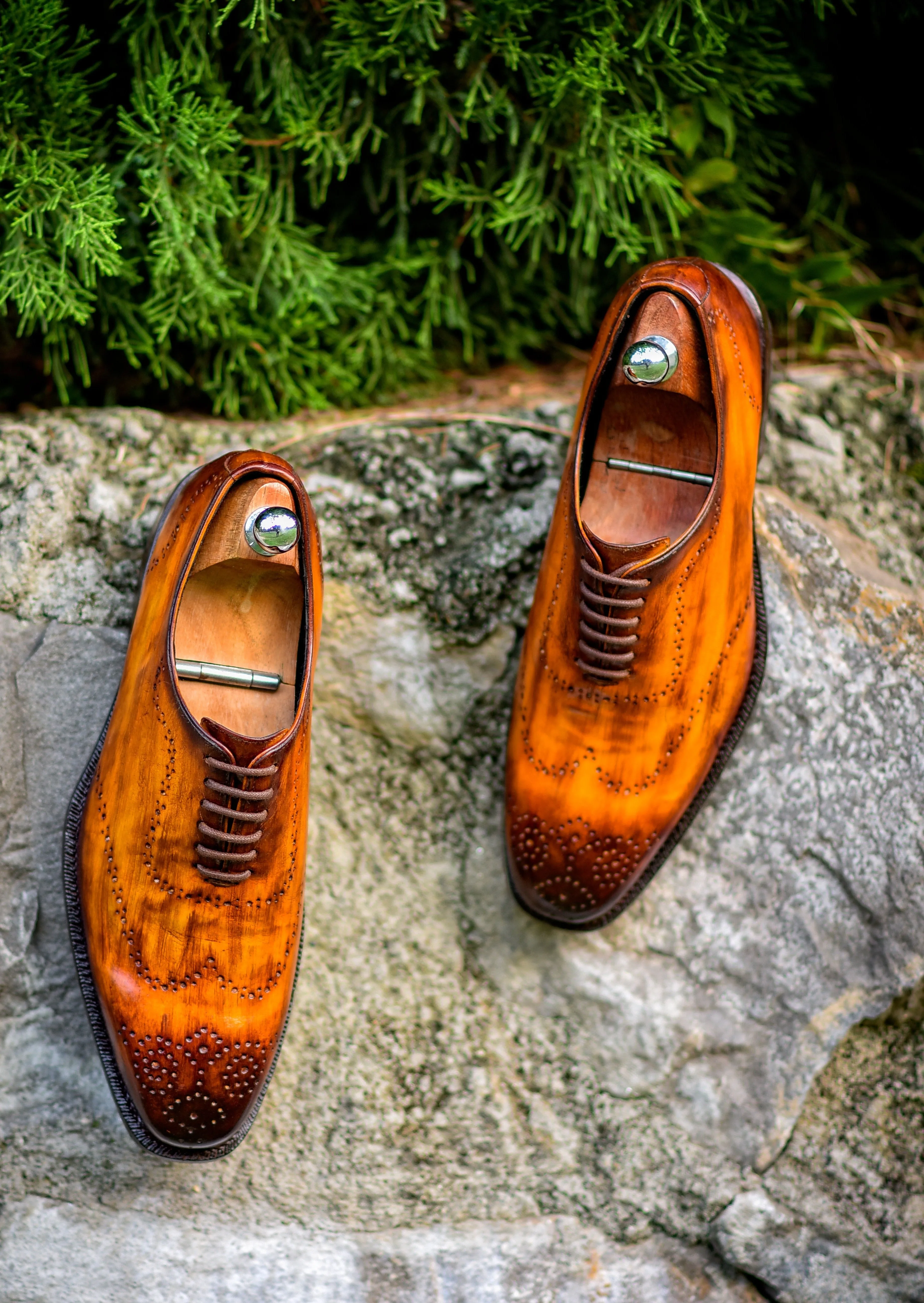 Hoskin - Caramel Patina Oxford Shoes