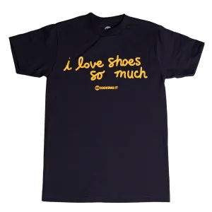 I Love Shoes So Much Tee (Navy/Gold)