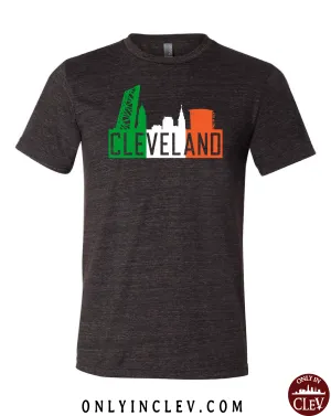 Irish Flats Skyline on Black T-Shirt