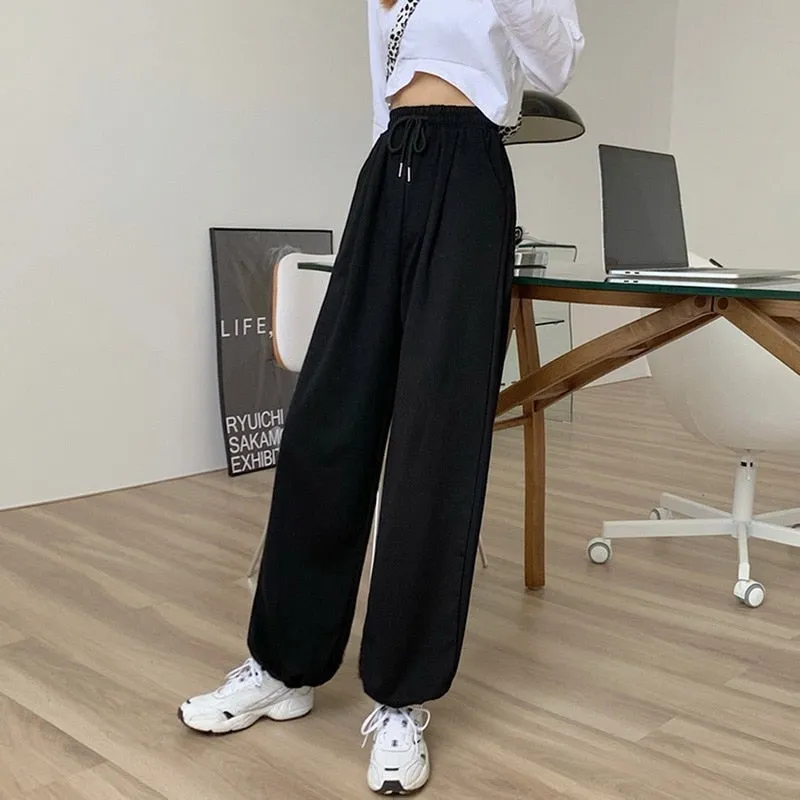 Jogging taille haute oversize