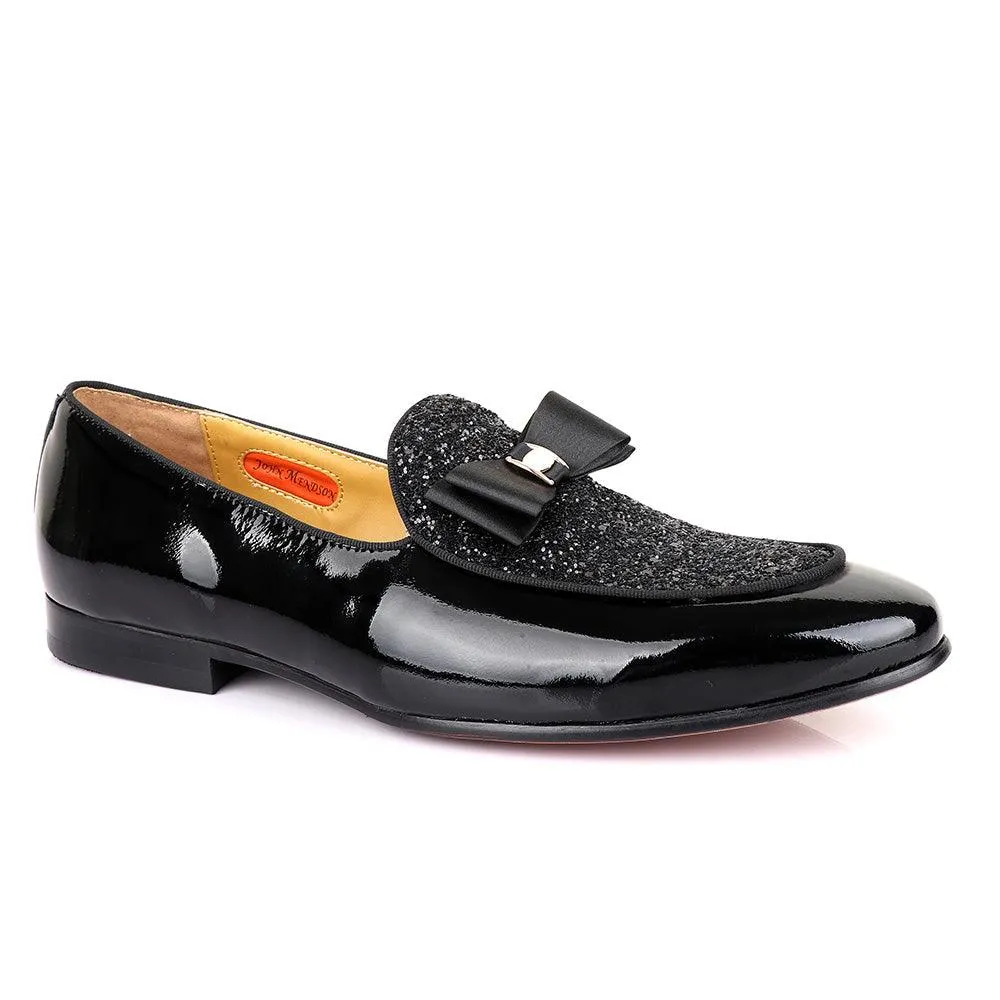 John Mendson Wetlips Stone With Bow Black Shoe