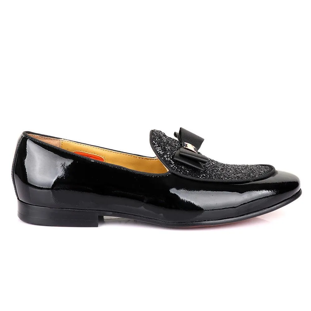 John Mendson Wetlips Stone With Bow Black Shoe