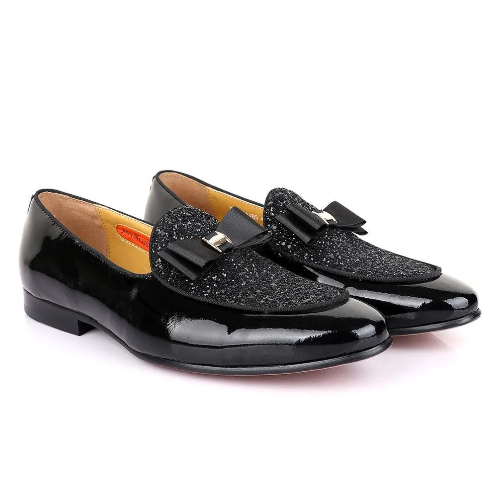 John Mendson Wetlips Stone With Bow Black Shoe