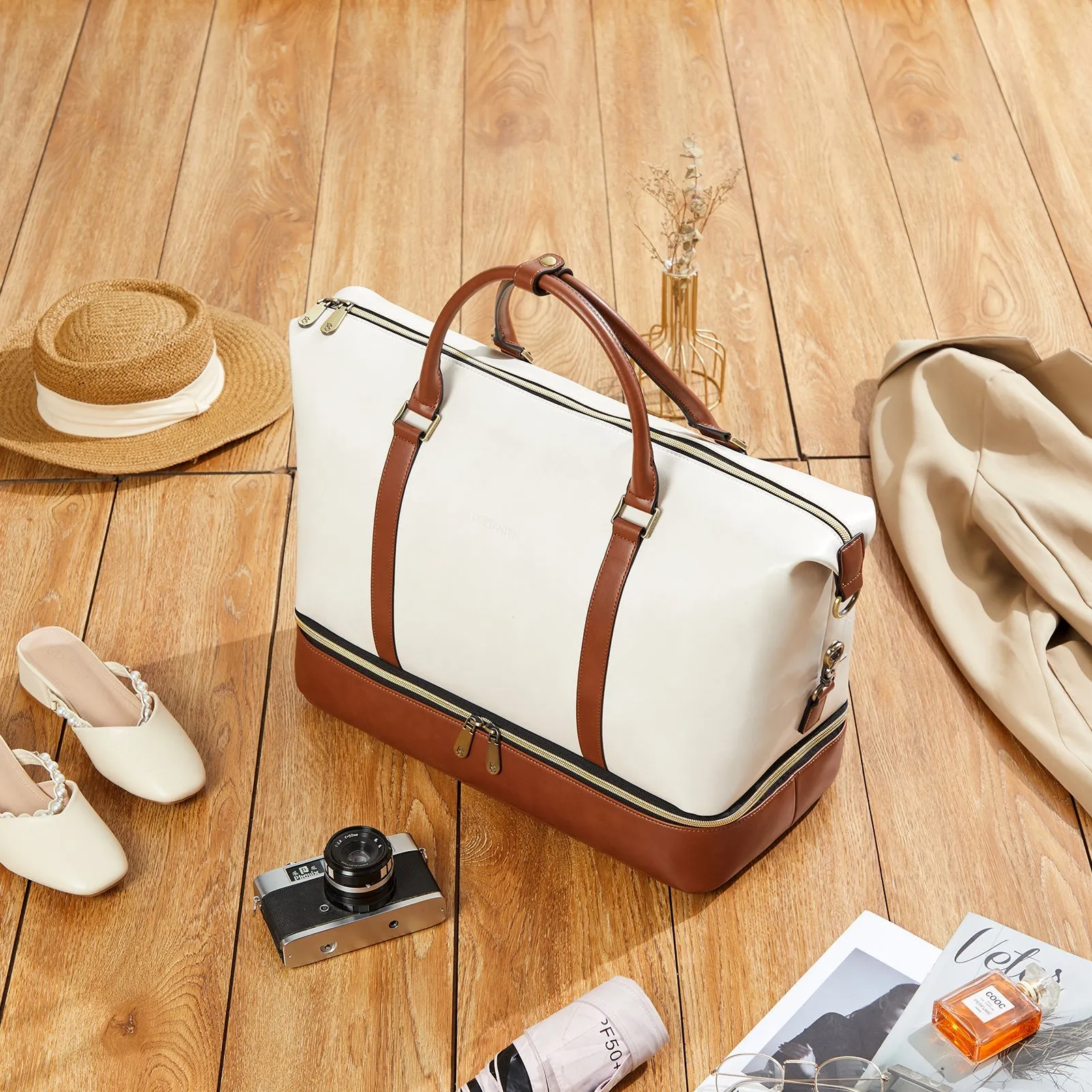 Judea Leather Weekender Bag