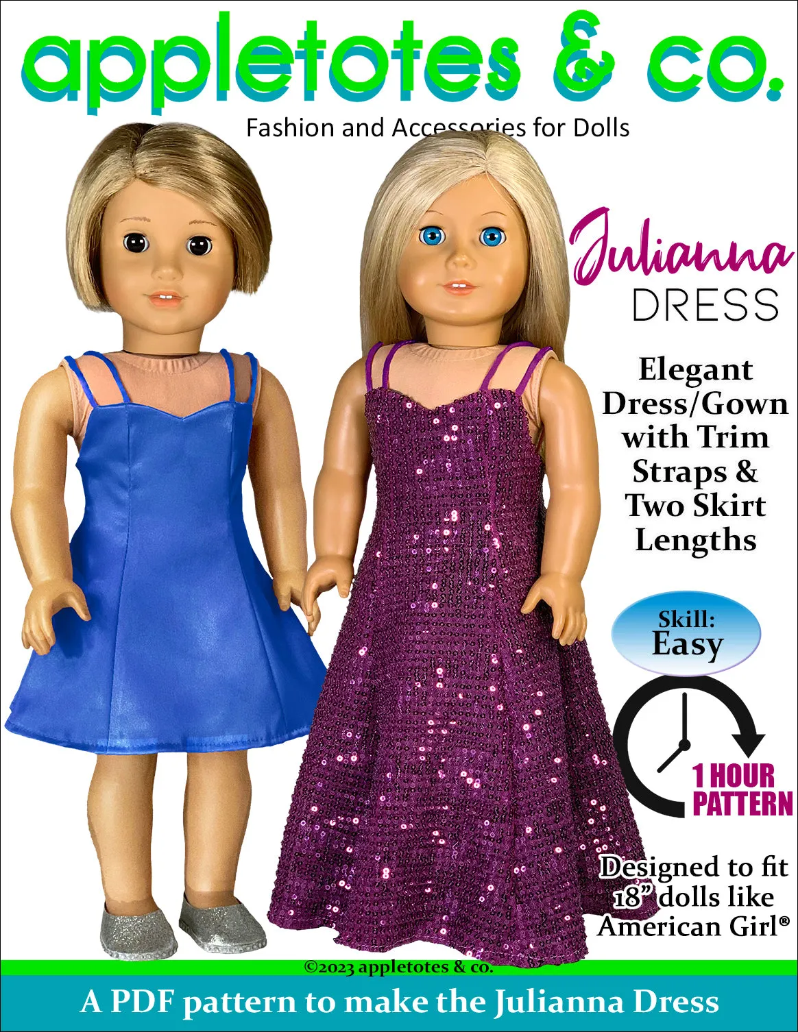 Julianna Dress 18 Inch Doll Sewing Pattern