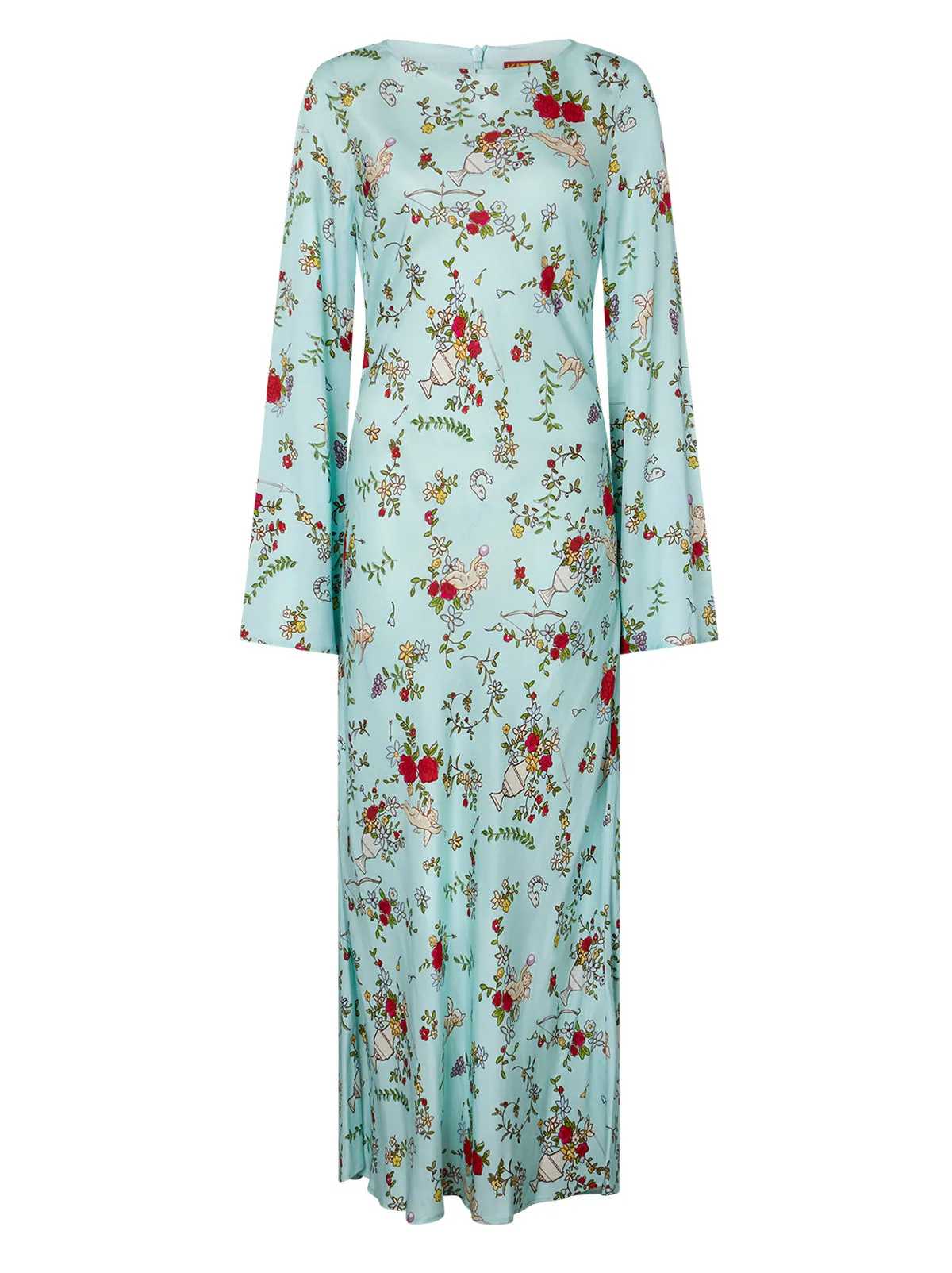 Keira Mint Cherub Print Maxi Dress