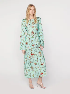 Keira Mint Cherub Print Maxi Dress