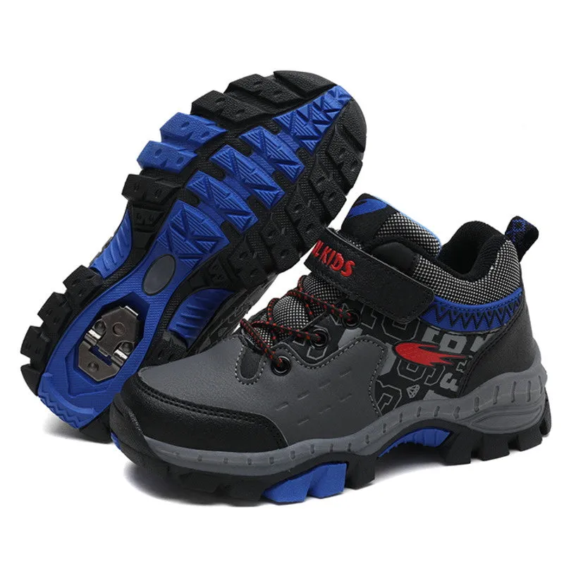 Kids Winter Hiking Shoes Boys Waterproof Warm Thin Cotton Shoes