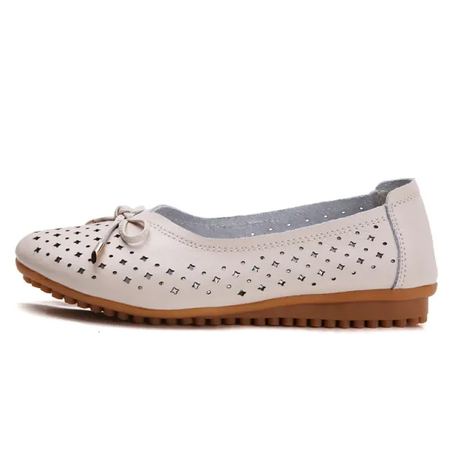 Lameth Women's Leather Ballet Flat Shoes