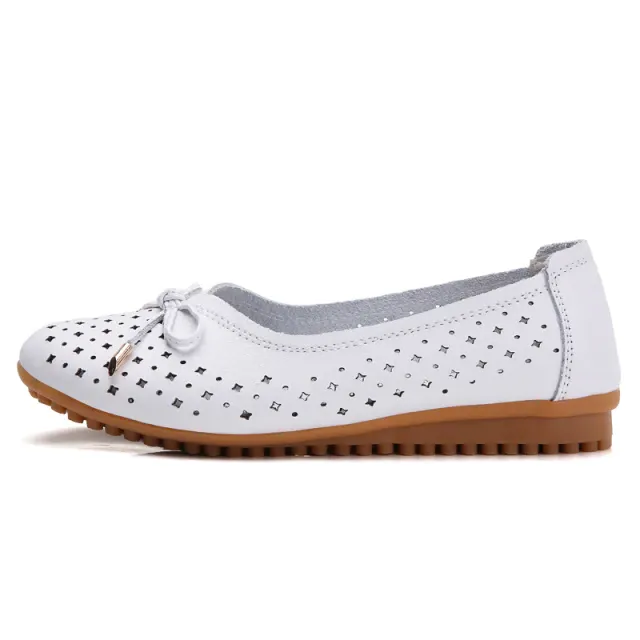 Lameth Women's Leather Ballet Flat Shoes