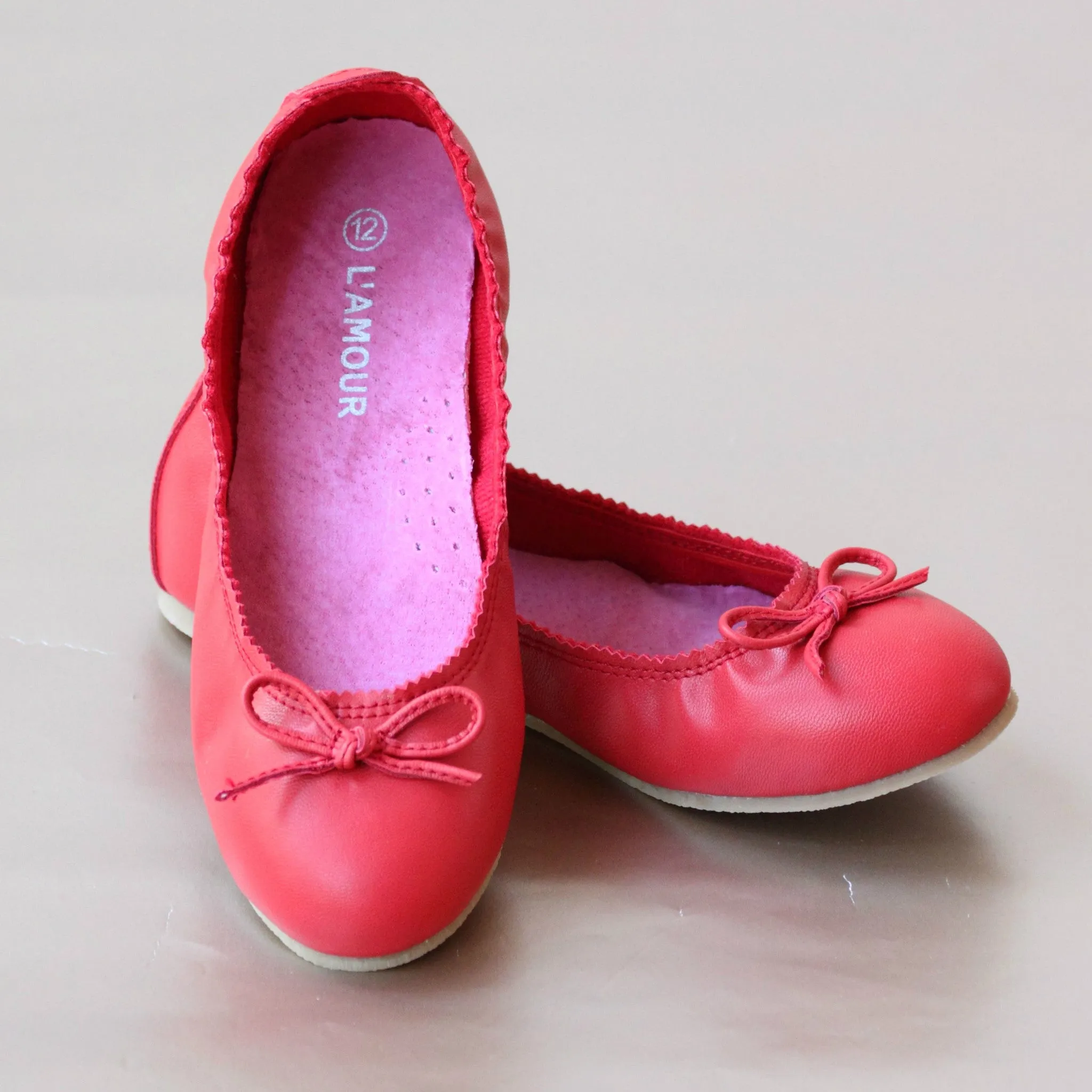 L'Amour Girls Elastic Ballet Flat