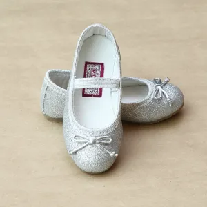 L'Amour Girls Glitter Ballet Flats