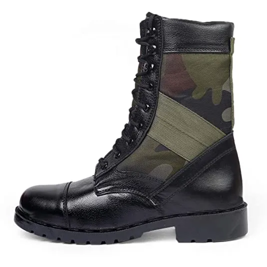 Leather Army Boots For Men's-JonasParamount