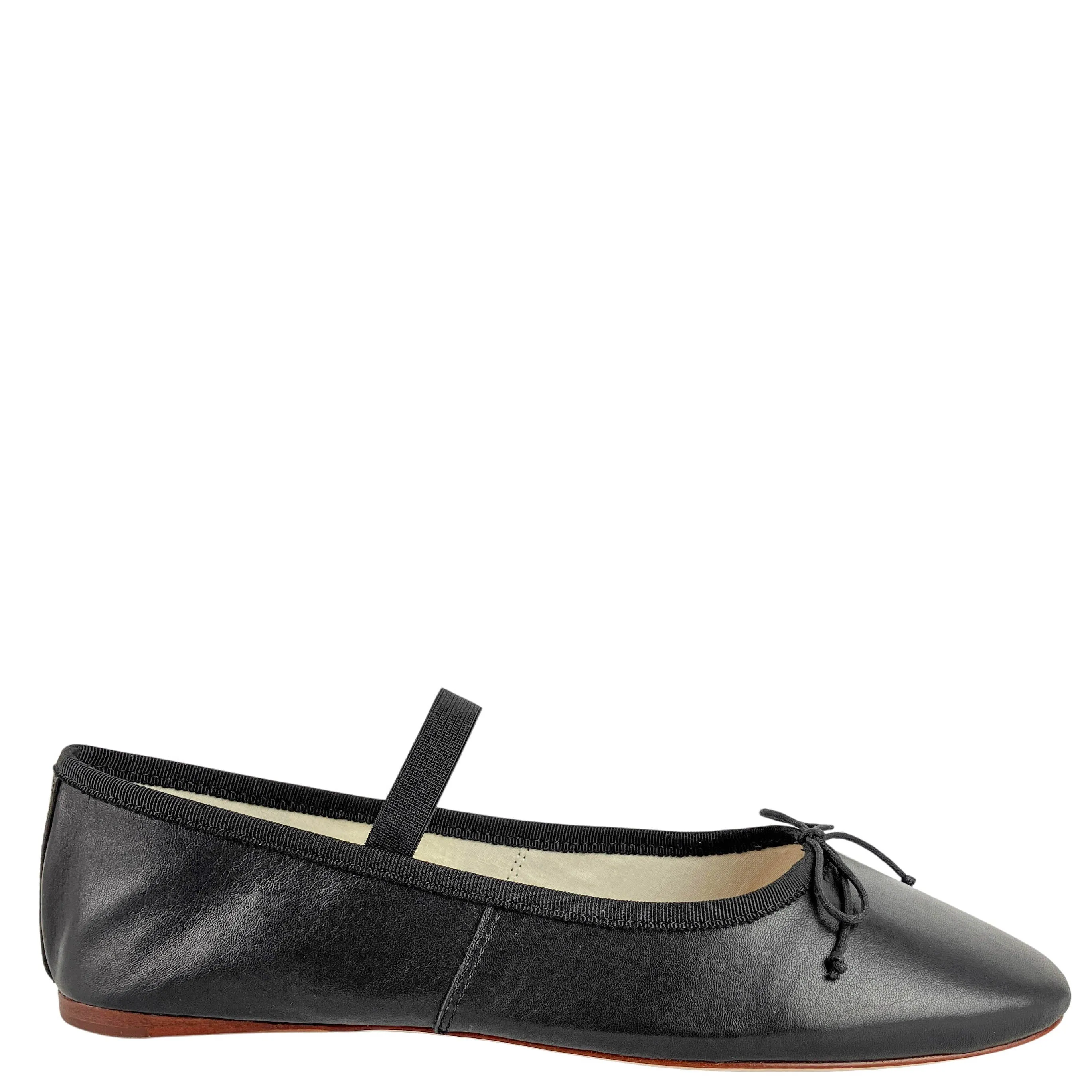 Loeffler Randall Leonie Satin Ballet Flats in Black