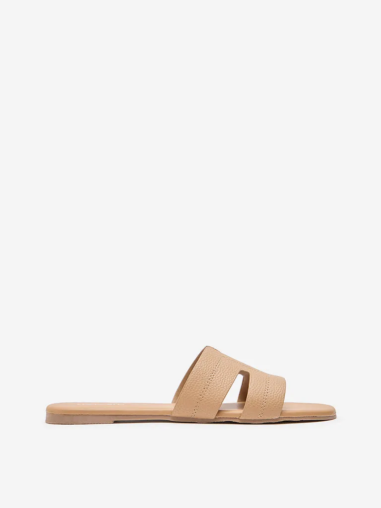 LUNA BLU Beige Cut-Out Design Slides