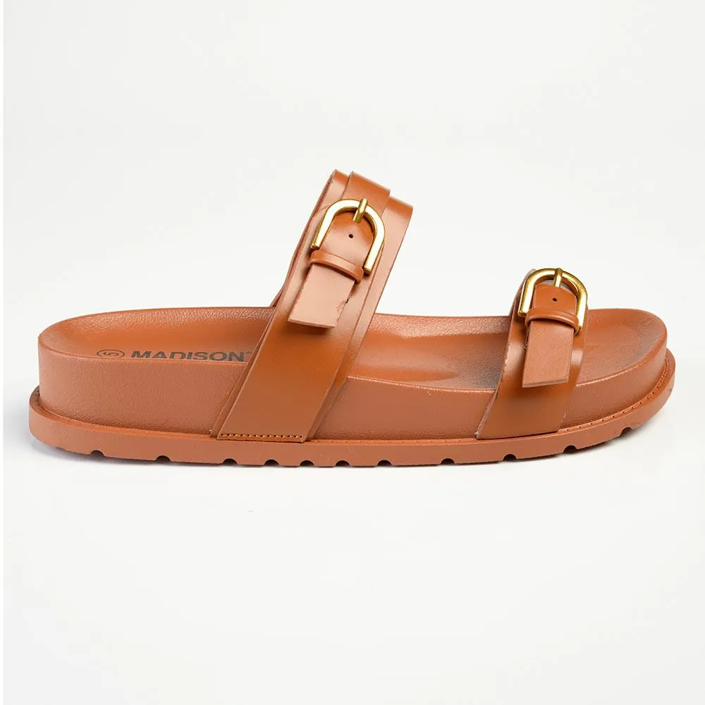 Madison Joanie Push in Sandal - Tan